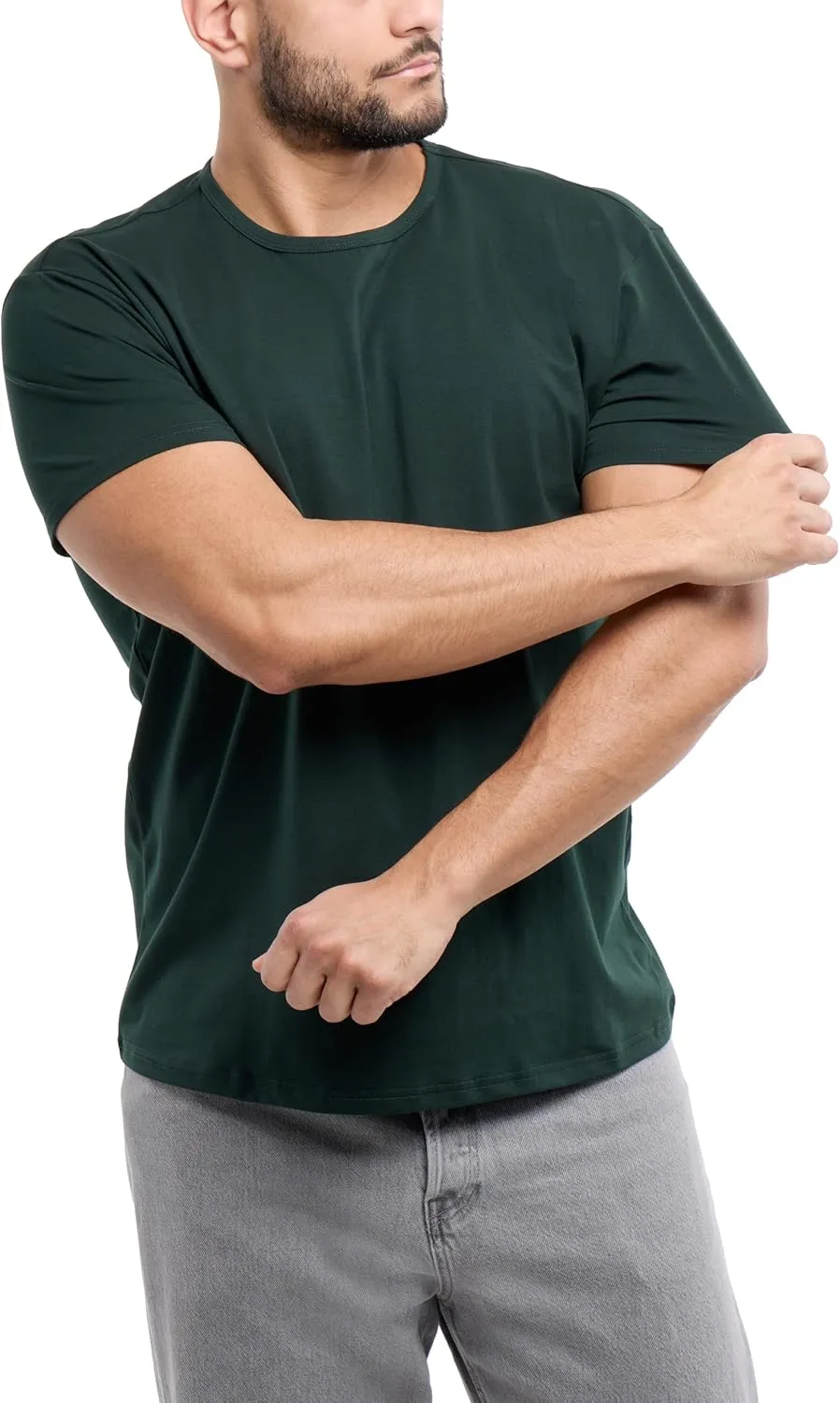 X RAY Mens Crew Neck T Shirts, Soft Cotton Slim Fit Short Sleeve Stretch Crewneck Basic Tees for Men