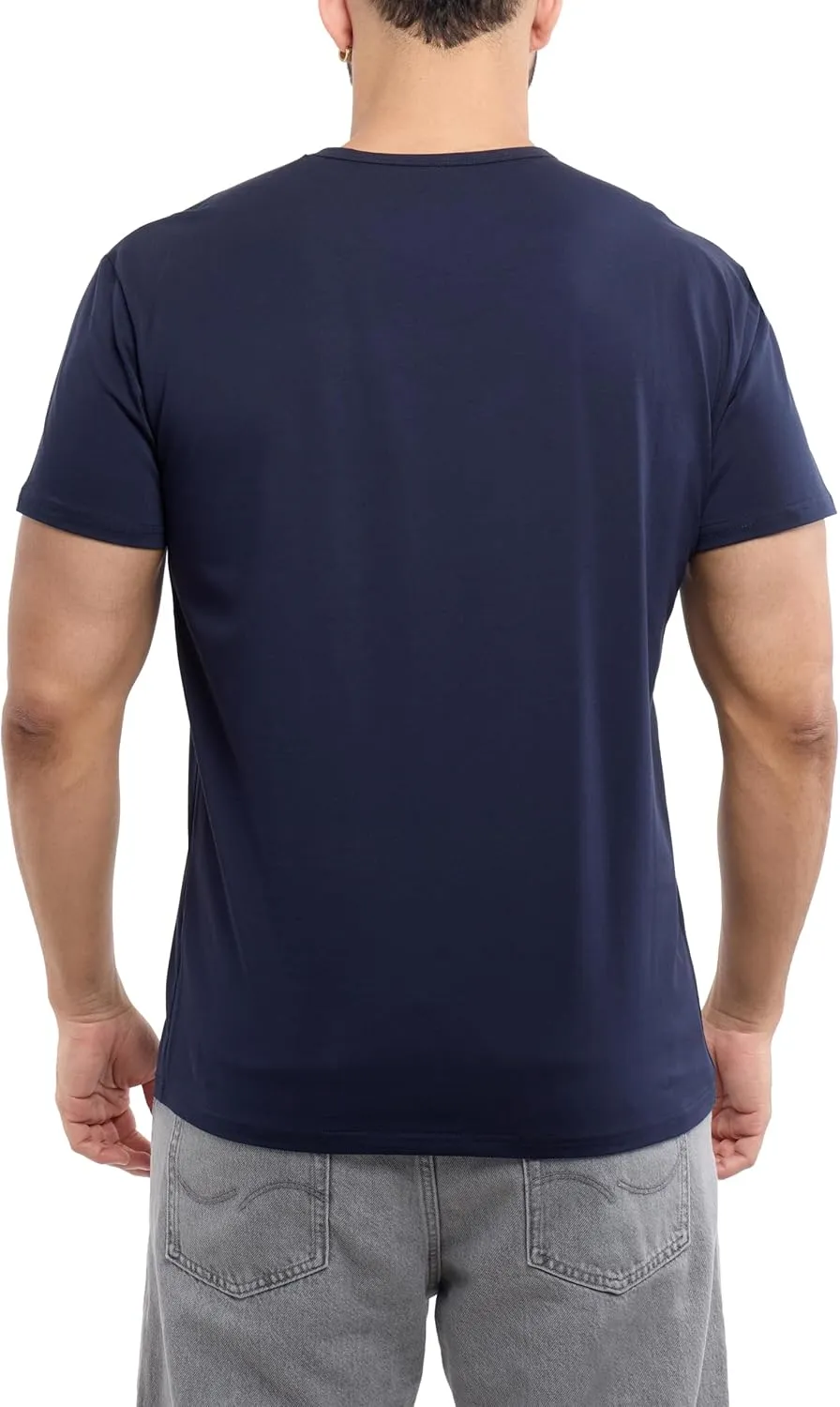 X RAY Mens Crew Neck T Shirts, Soft Cotton Slim Fit Short Sleeve Stretch Crewneck Basic Tees for Men